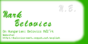 mark belovics business card